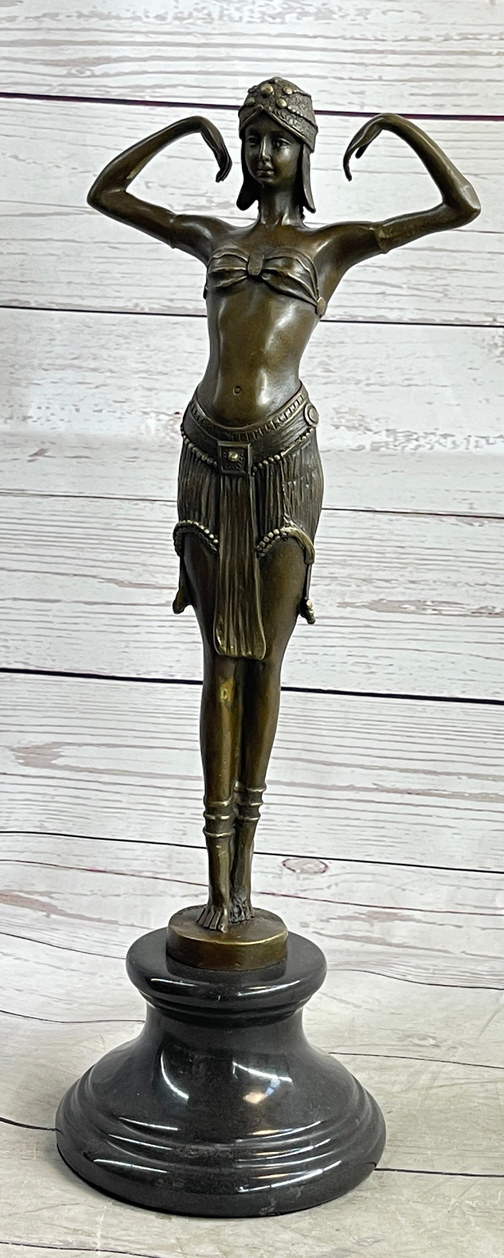 Illusion of Virtue by Dimitri Chiparus Art Deco Bronze Belly Dancer