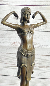 Illusion of Virtue by Dimitri Chiparus Art Deco Bronze Belly Dancer