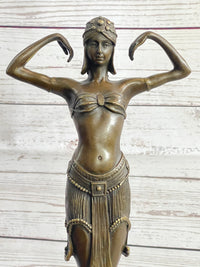 Illusion of Virtue by Dimitri Chiparus Art Deco Bronze Belly Dancer