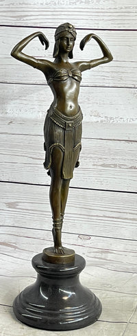 Illusion of Virtue by Dimitri Chiparus Art Deco Bronze Belly Dancer