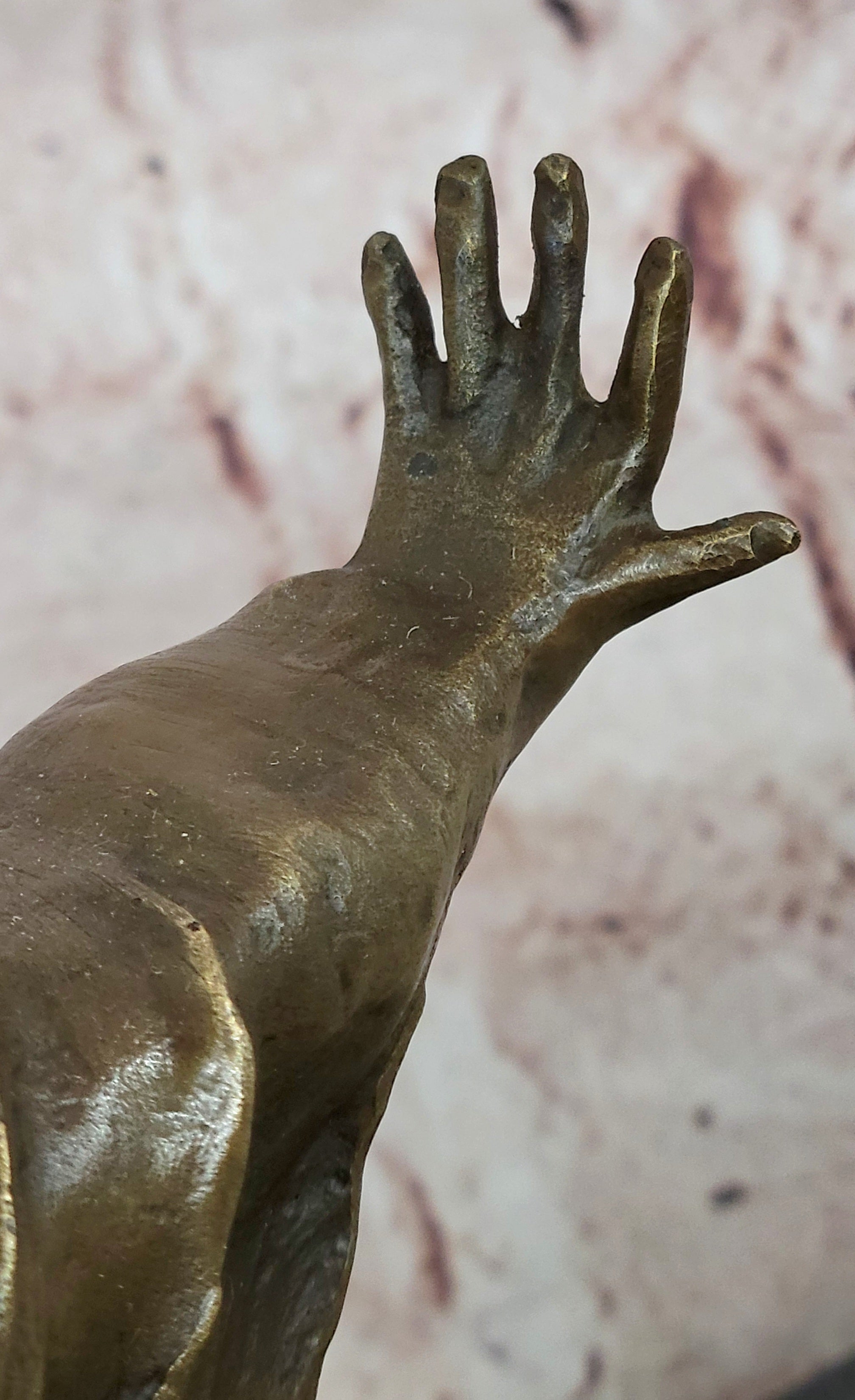 Bronze Muscular Weightlifting Man Statue Sport Sculpture Art Gorgeous Home Office Decor
