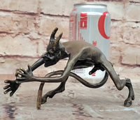 Mythological Greek Satyr Horny Devil Bronze Sculpture 3.5" x 5.5"