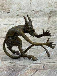 Mythological Greek Satyr Horny Devil Bronze Sculpture 3.5" x 5.5"