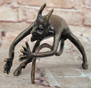 Mythological Greek Satyr Horny Devil Bronze Sculpture 3.5" x 5.5"