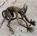Mythological Greek Satyr Horny Devil Bronze Sculpture 3.5" x 5.5"