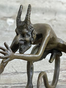 Mythological Greek Satyr Horny Devil Bronze Sculpture 3.5" x 5.5"