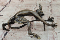Mythological Greek Satyr Horny Devil Bronze Sculpture 3.5" x 5.5"