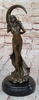 Venus Under the Moon by Moreau Solid Bronze Sculpture