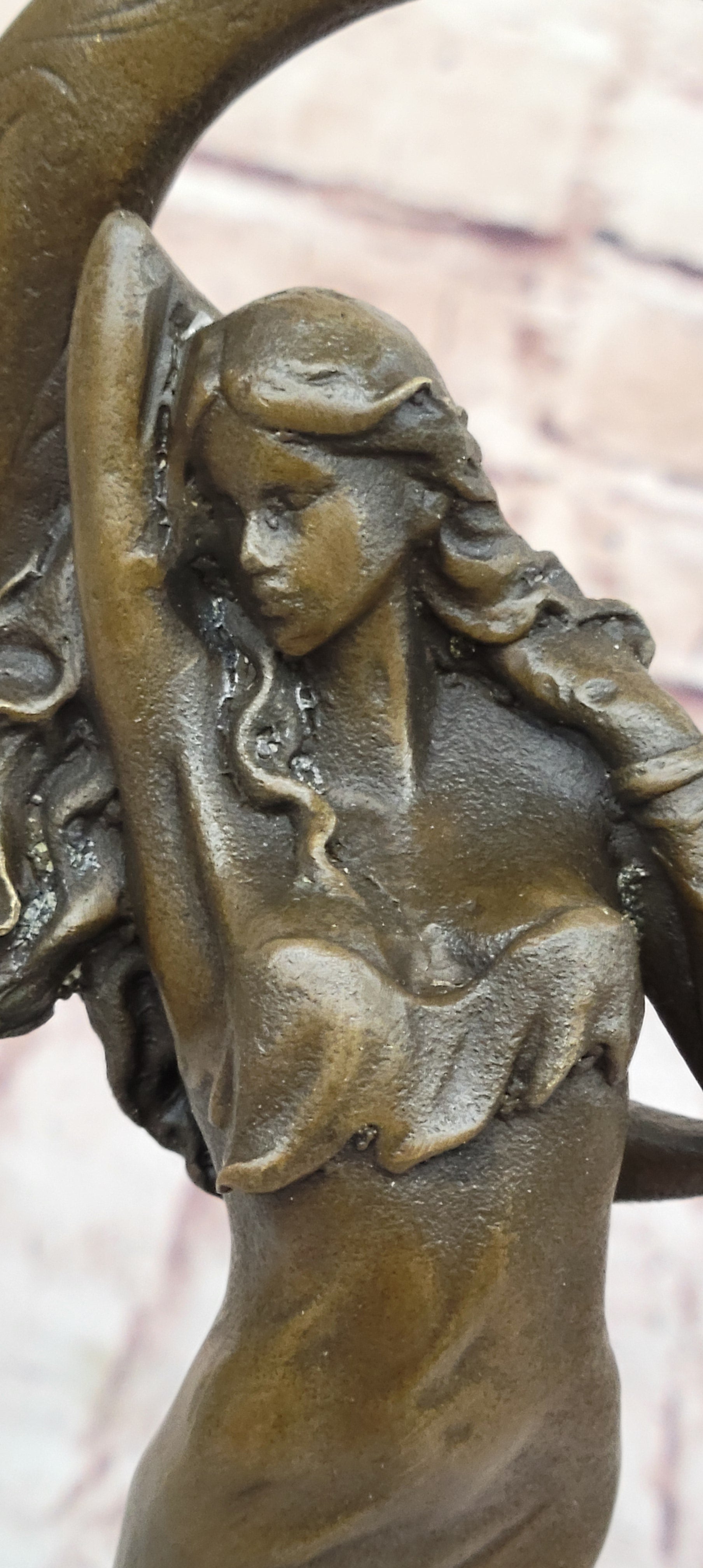 Venus Under the Moon by Moreau Solid Bronze Sculpture