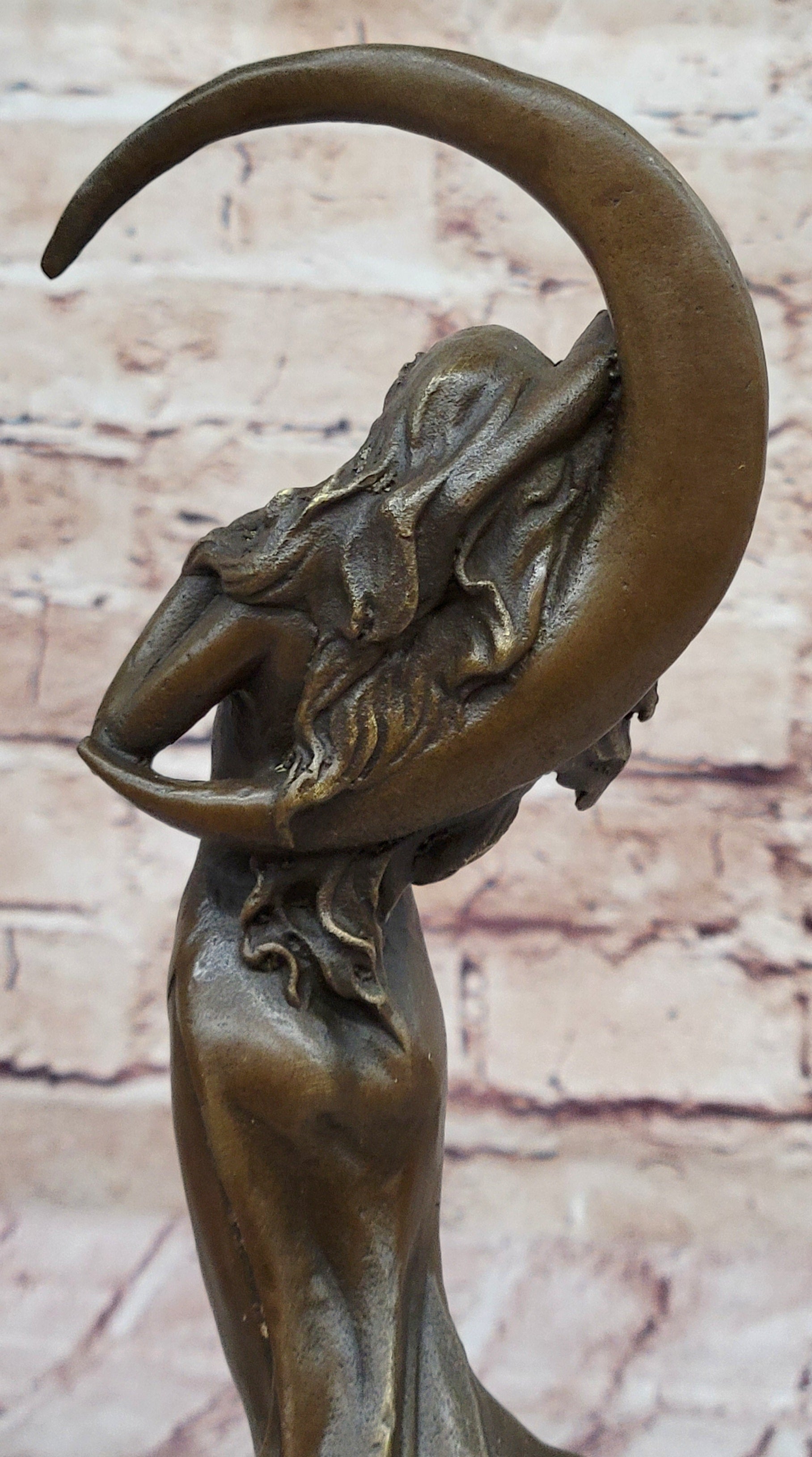 Venus Under the Moon by Moreau Solid Bronze Sculpture