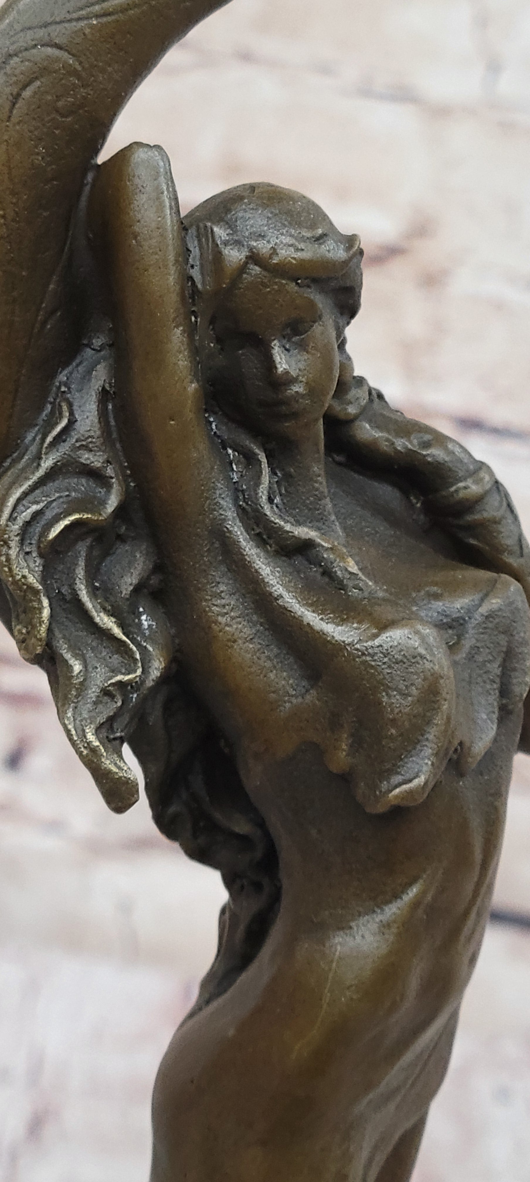 Venus Under the Moon by Moreau Solid Bronze Sculpture
