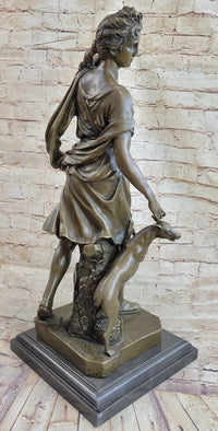 Le Faguays Goddess of Hunt Artemis Diana with Greyhound