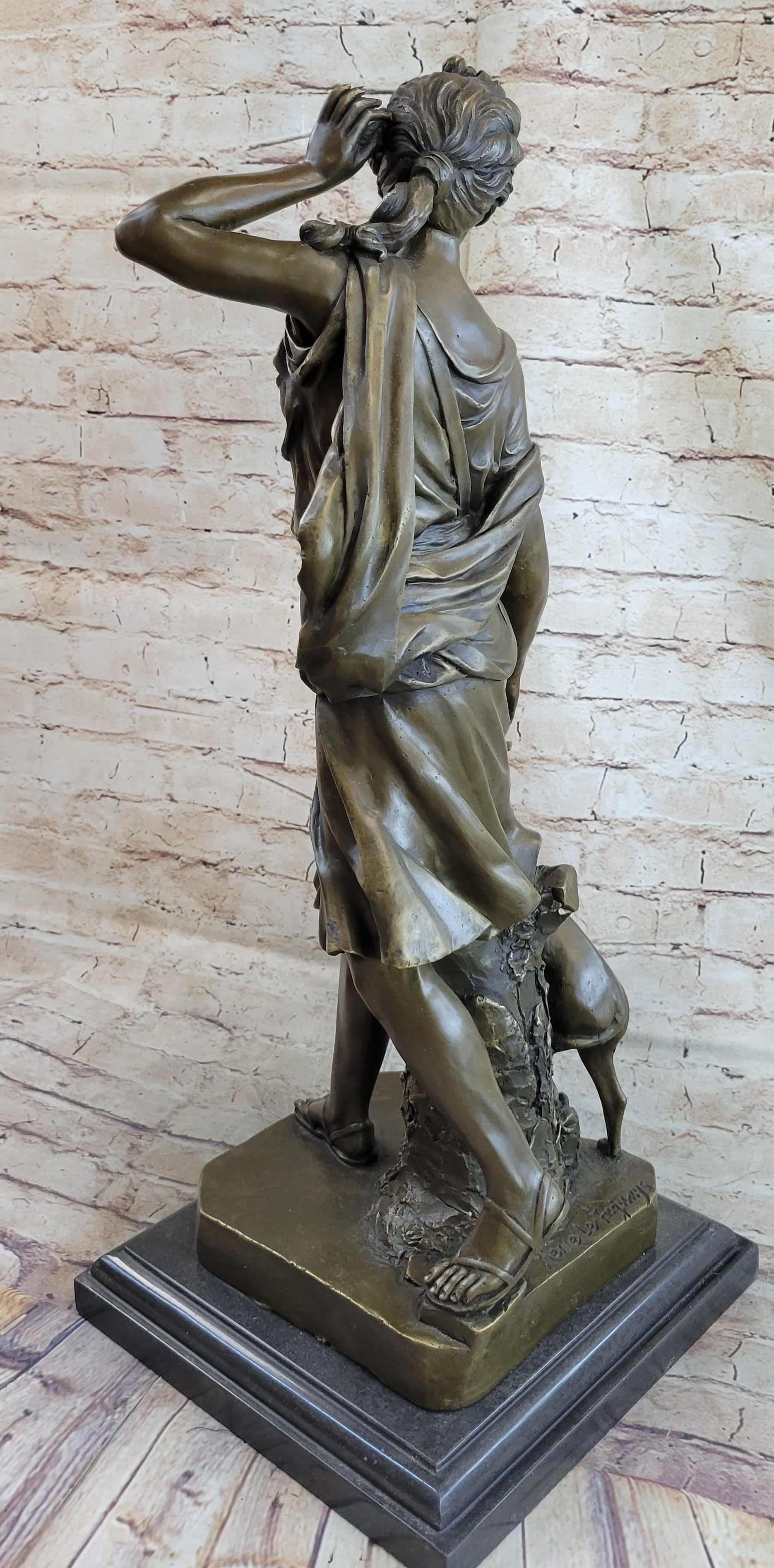 Le Faguays Goddess of Hunt Artemis Diana with Greyhound