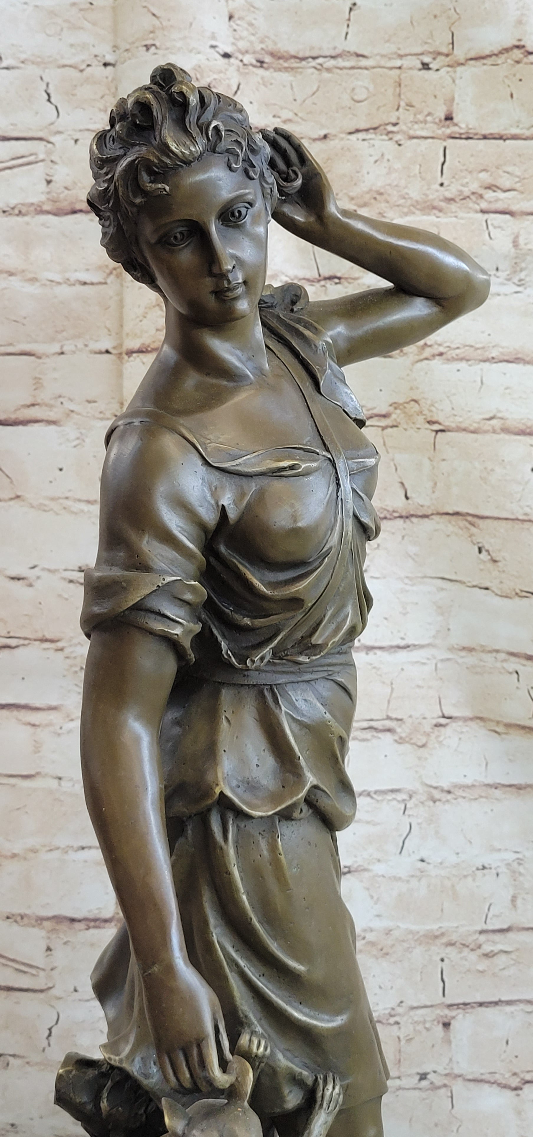Le Faguays Goddess of Hunt Artemis Diana with Greyhound