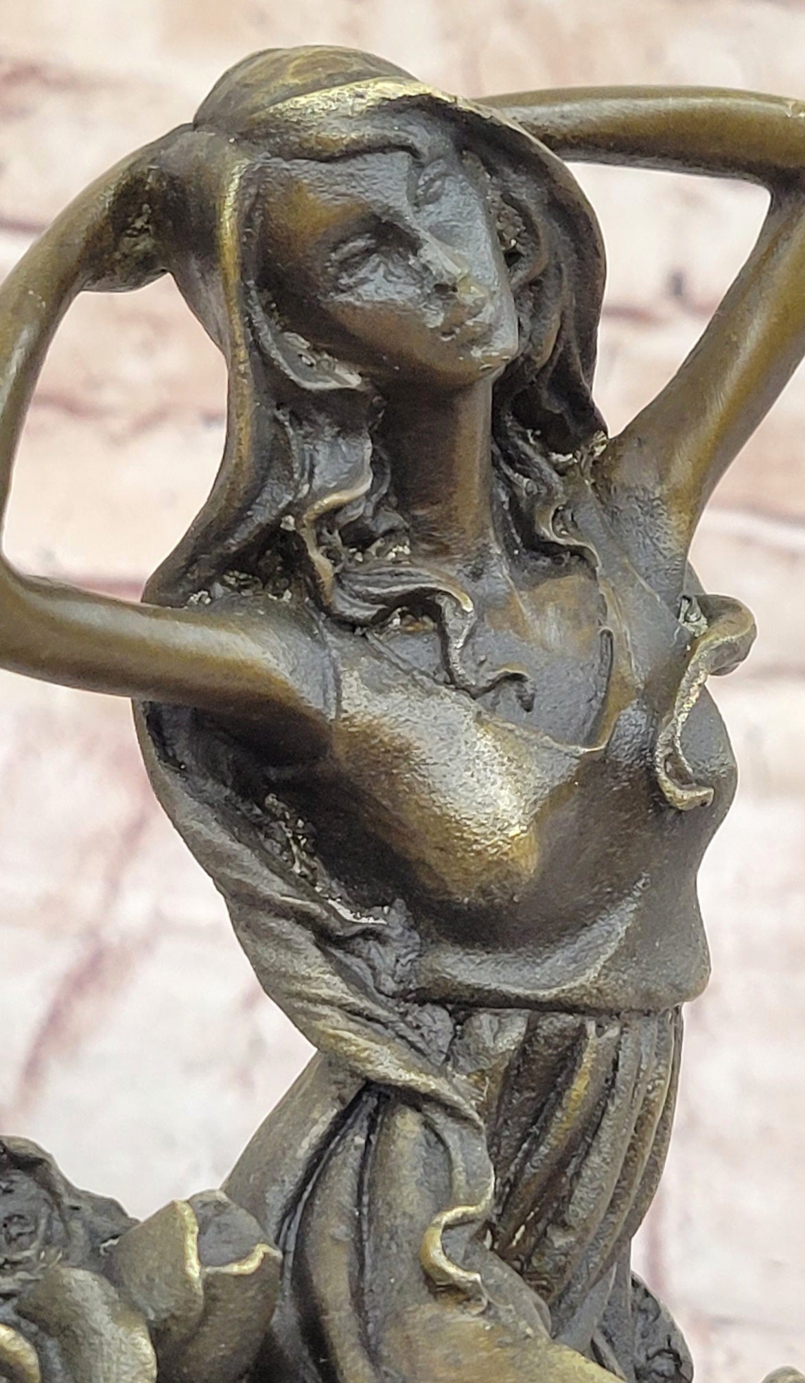 Flower Blossom Nymph Girl Bronze 10" x 5" Sculpture