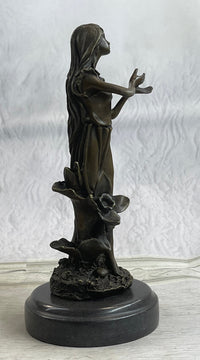 Signed Art Deco by Mavchi Mother Nature Bronze Sculpture