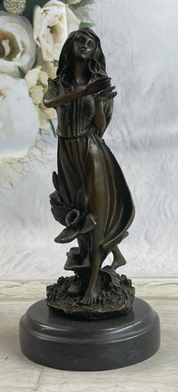 Signed Art Deco by Mavchi Mother Nature Bronze Sculpture
