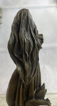 Signed Art Deco by Mavchi Mother Nature Bronze Sculpture