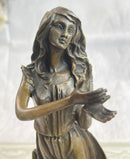 Signed Art Deco by Mavchi Mother Nature Bronze Sculpture
