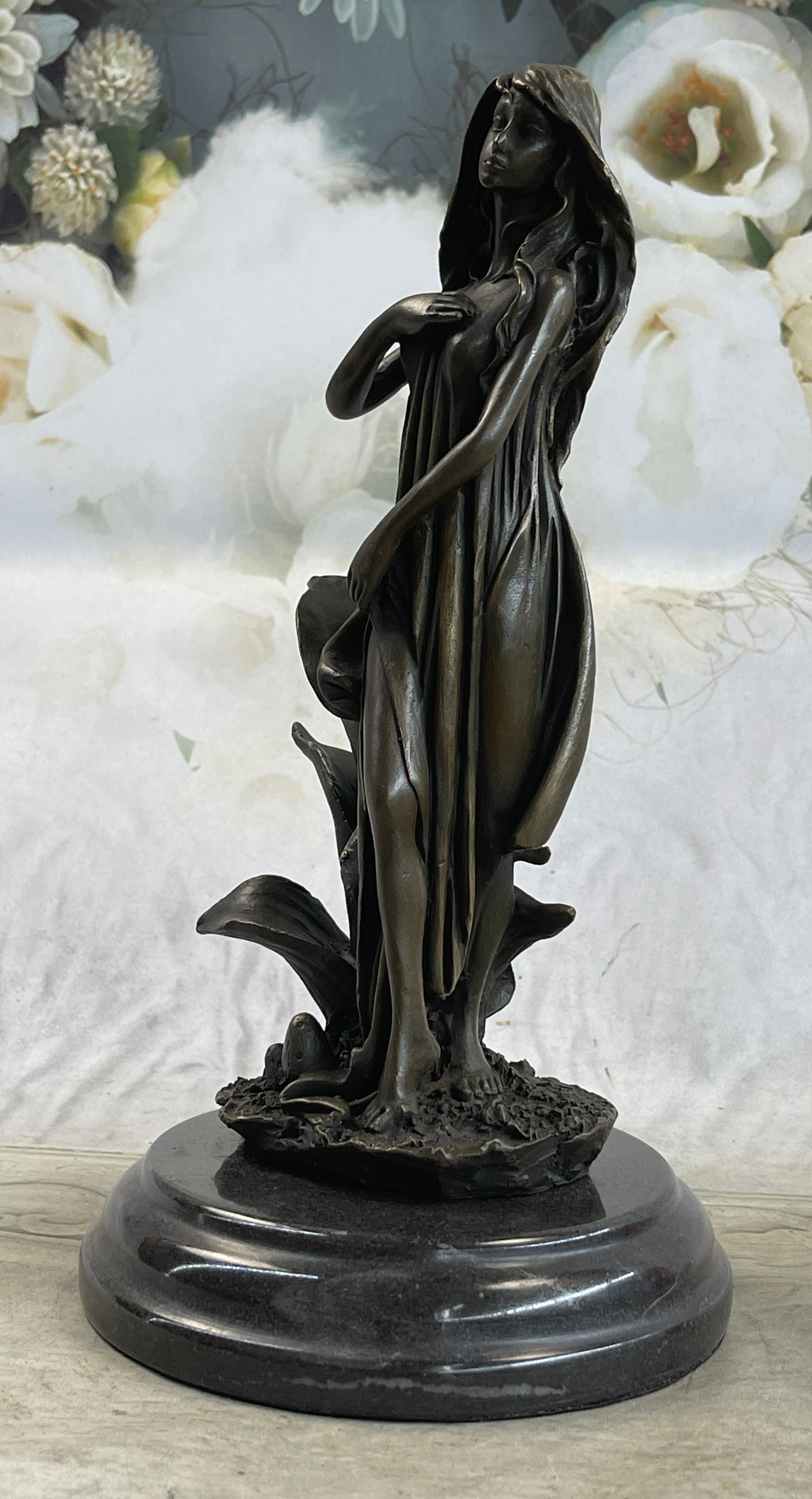 Gaia Earth Mother Bronze Sculpture Signed 11" x 6"