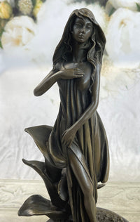 Gaia Earth Mother Bronze Sculpture Signed 11" x 6"