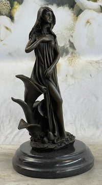 Gaia Earth Mother Bronze Sculpture Signed 11" x 6"