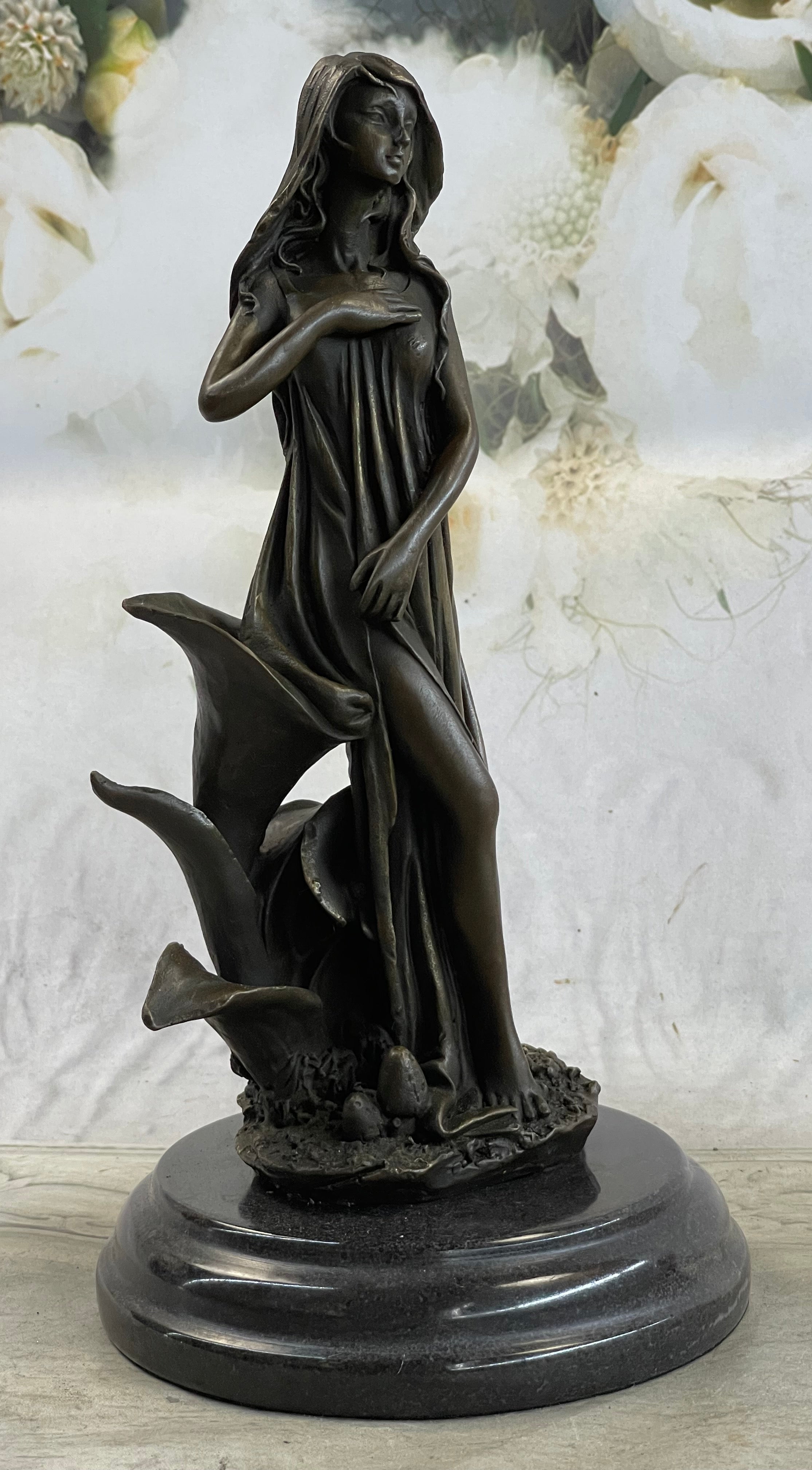 Gaia Earth Mother Bronze Sculpture Signed 11" x 6"