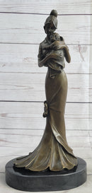 Mother Holding Baby Child Bronze Sculpture Vitaleh 14" x 7"