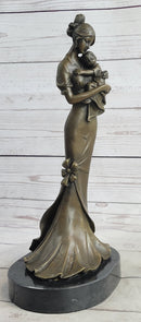 Mother Holding Baby Child Bronze Sculpture Vitaleh 14" x 7"