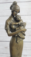 Mother Holding Baby Child Bronze Sculpture Vitaleh 14" x 7"