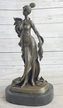 Art Deco Woman Bronze Sculpture 14" x 7"
