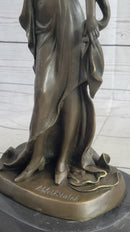 Art Deco Woman Bronze Sculpture 14" x 7"