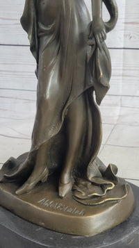 Art Deco Woman Bronze Sculpture 14" x 7"
