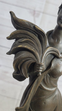 Art Deco Woman Bronze Sculpture 14" x 7"