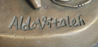 Art Deco Woman Bronze Sculpture 14" x 7"