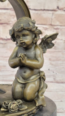 Praying Baby Angel Bronze Sculpture Religious Deal