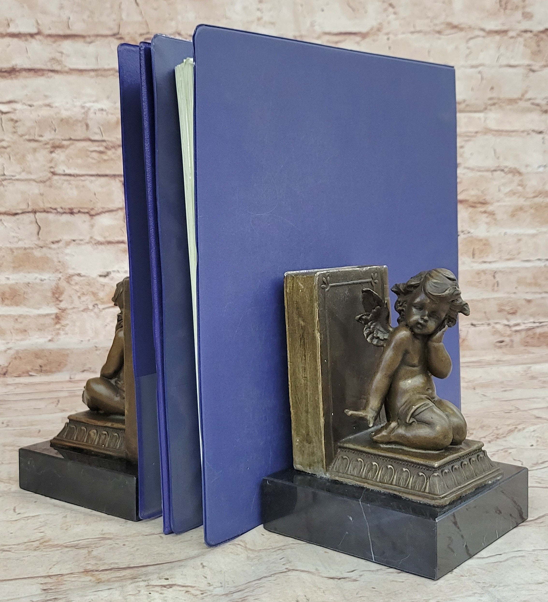 Puti Baby Angel Bookends by Augustine Moreau