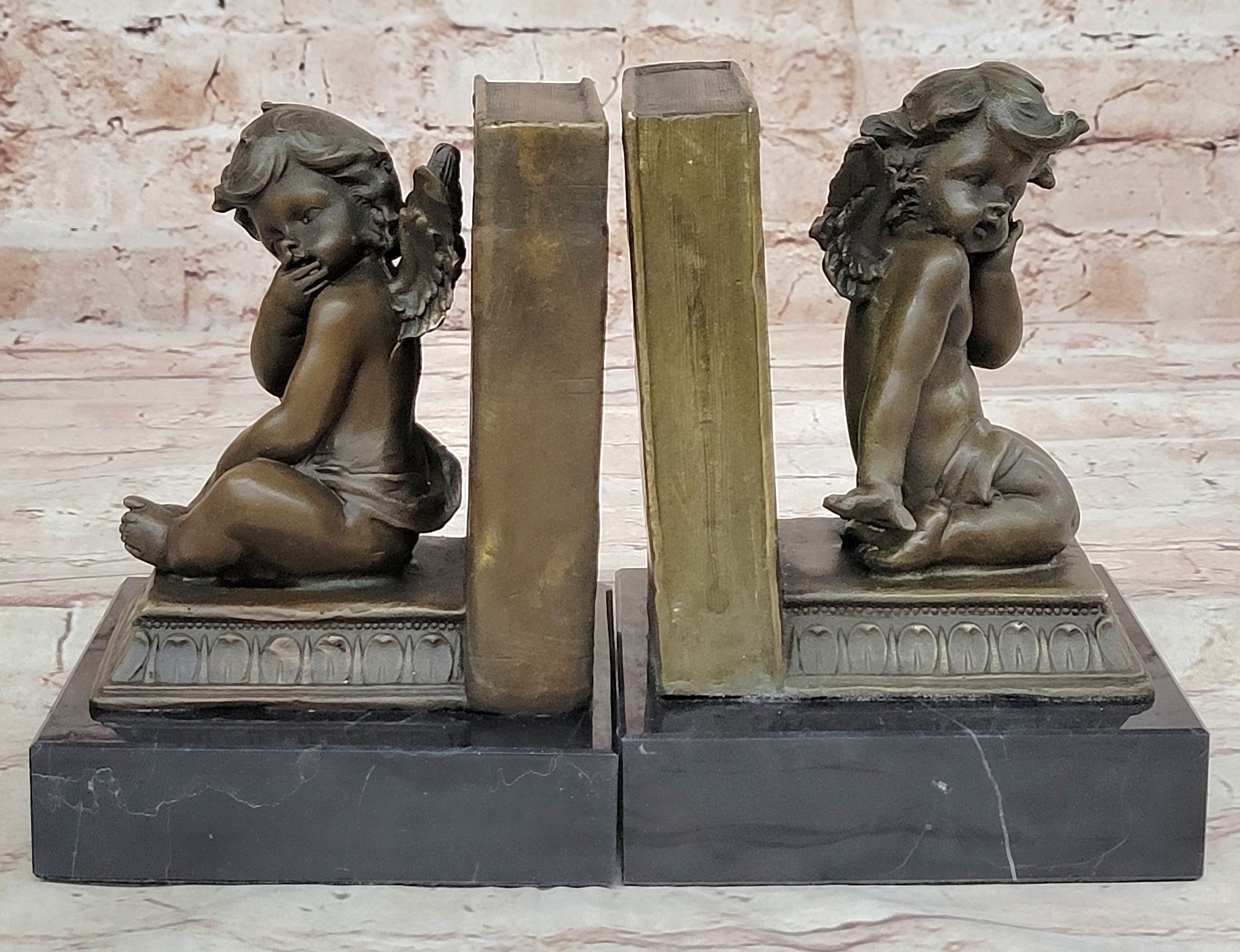 Puti Baby Angel Bookends by Augustine Moreau