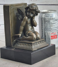 Bronze Cherubim Pair of Bookends 6" x 9"