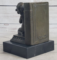 Bronze Cherubim Pair of Bookends 6" x 9"