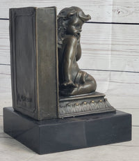 Bronze Cherubim Pair of Bookends 6" x 9"