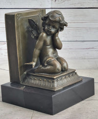 Bronze Cherubim Pair of Bookends 6" x 9"