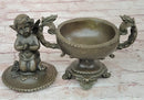 Baby Angel Praying Trinket Jewelry Box Bronze Sculpture