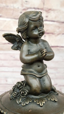 Baby Angel Praying Trinket Jewelry Box Bronze Sculpture