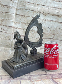 Angel Memorial Picture Holder Frame Bronze 19" x 8"