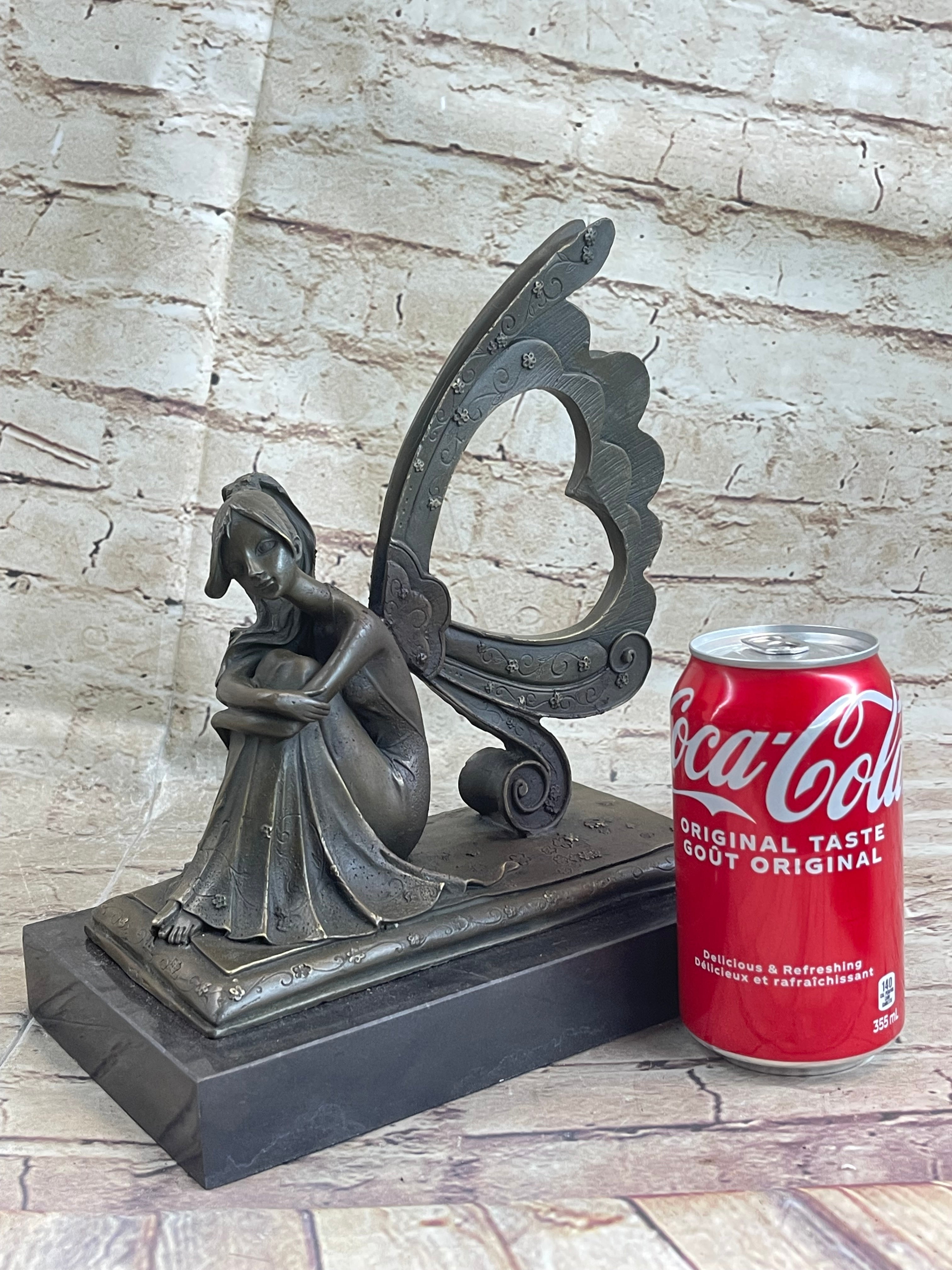 Angel Memorial Picture Holder Frame Bronze 19" x 8"