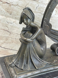 Angel Memorial Picture Holder Frame Bronze 19" x 8"