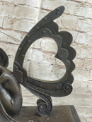 Angel Memorial Picture Holder Frame Bronze 19" x 8"