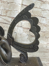 Angel Memorial Picture Holder Frame Bronze 19" x 8"