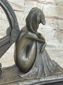 Angel Memorial Picture Holder Frame Bronze 19" x 8"